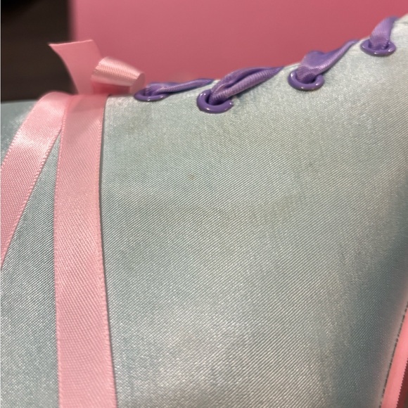 NIB Dolls Kill / Sugar Thrillz Blue & Pink Sweet Sonata Ballet Wrap Heels - Picture 13 of 13